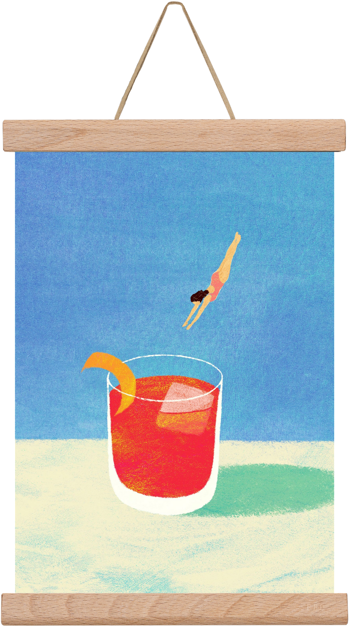 Negroni Please, 20x30 cm (20x30 cm), Tölgy akasztó