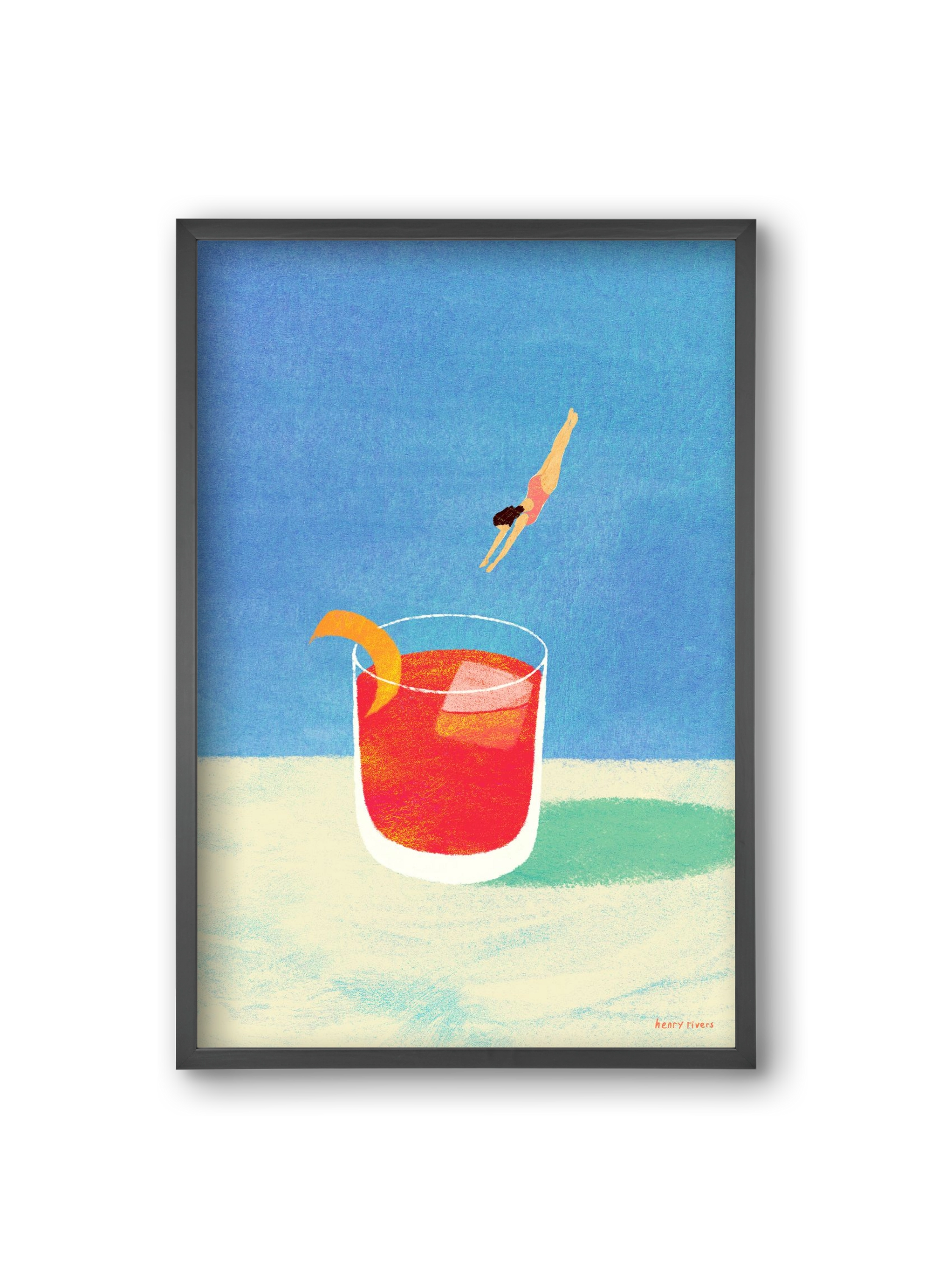 Negroni Please, 20x30 cm (20x30 cm), Fekete keret