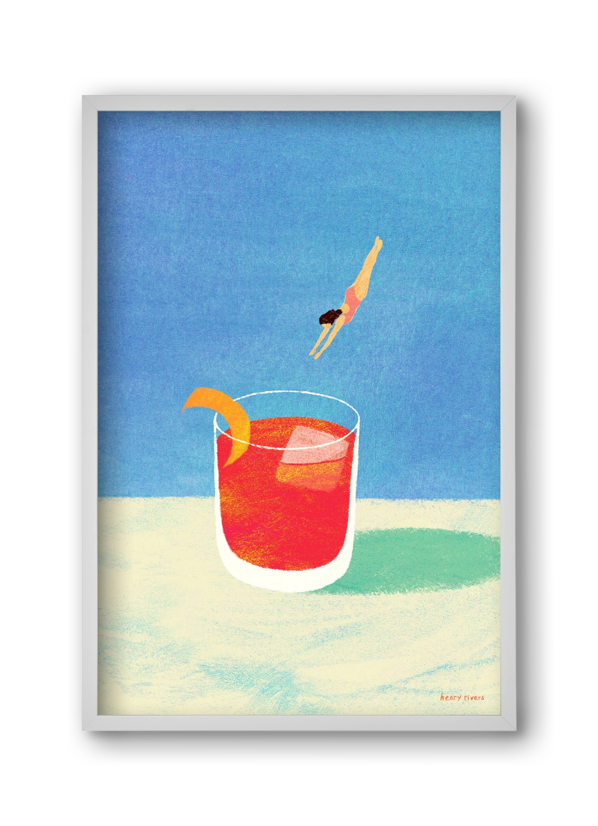 Negroni Please, 30x45 cm (30x45 cm), Fehér keret
