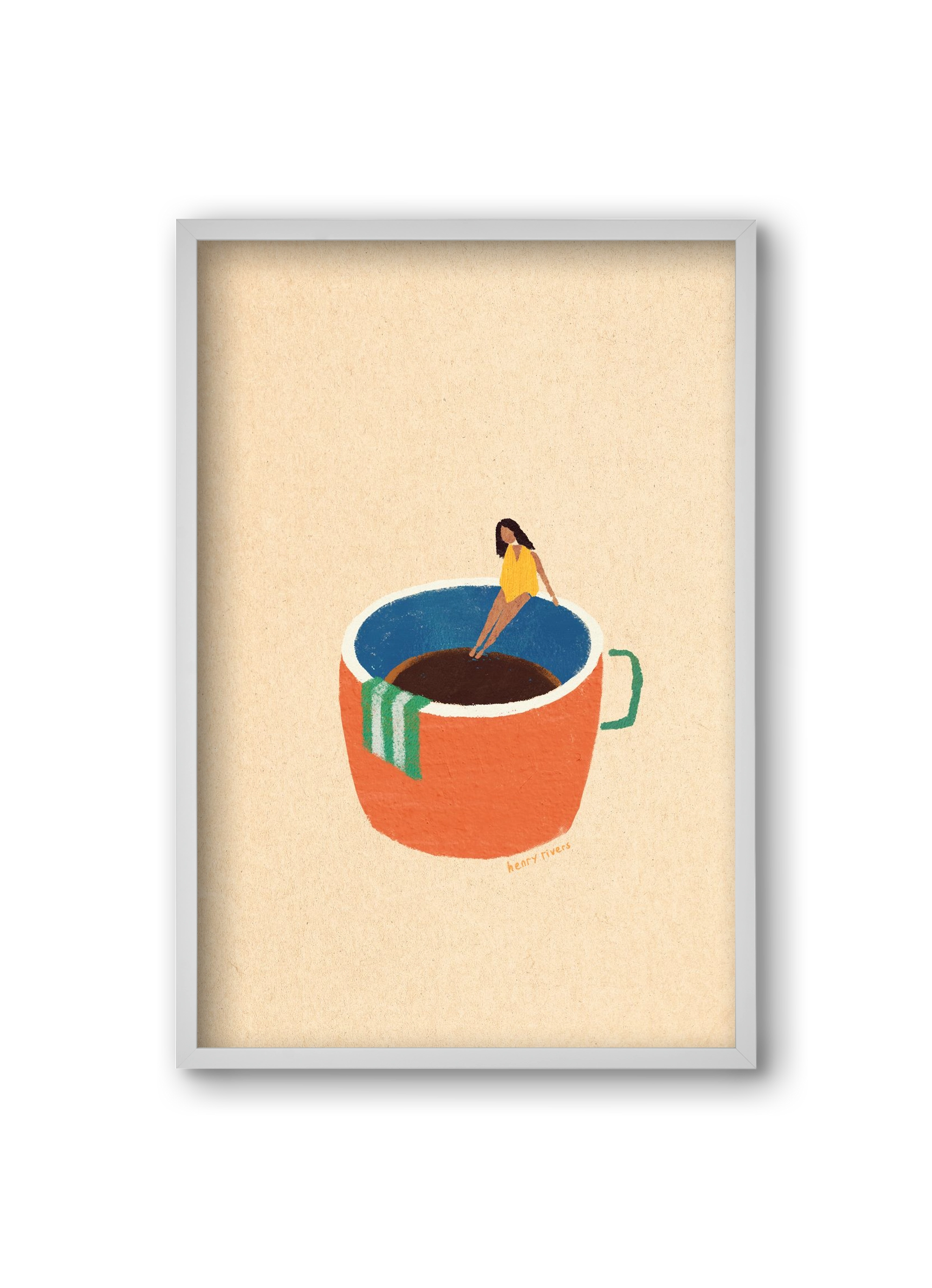 Espresso Dip, 20x30 cm (20x30 cm), Fehér keret