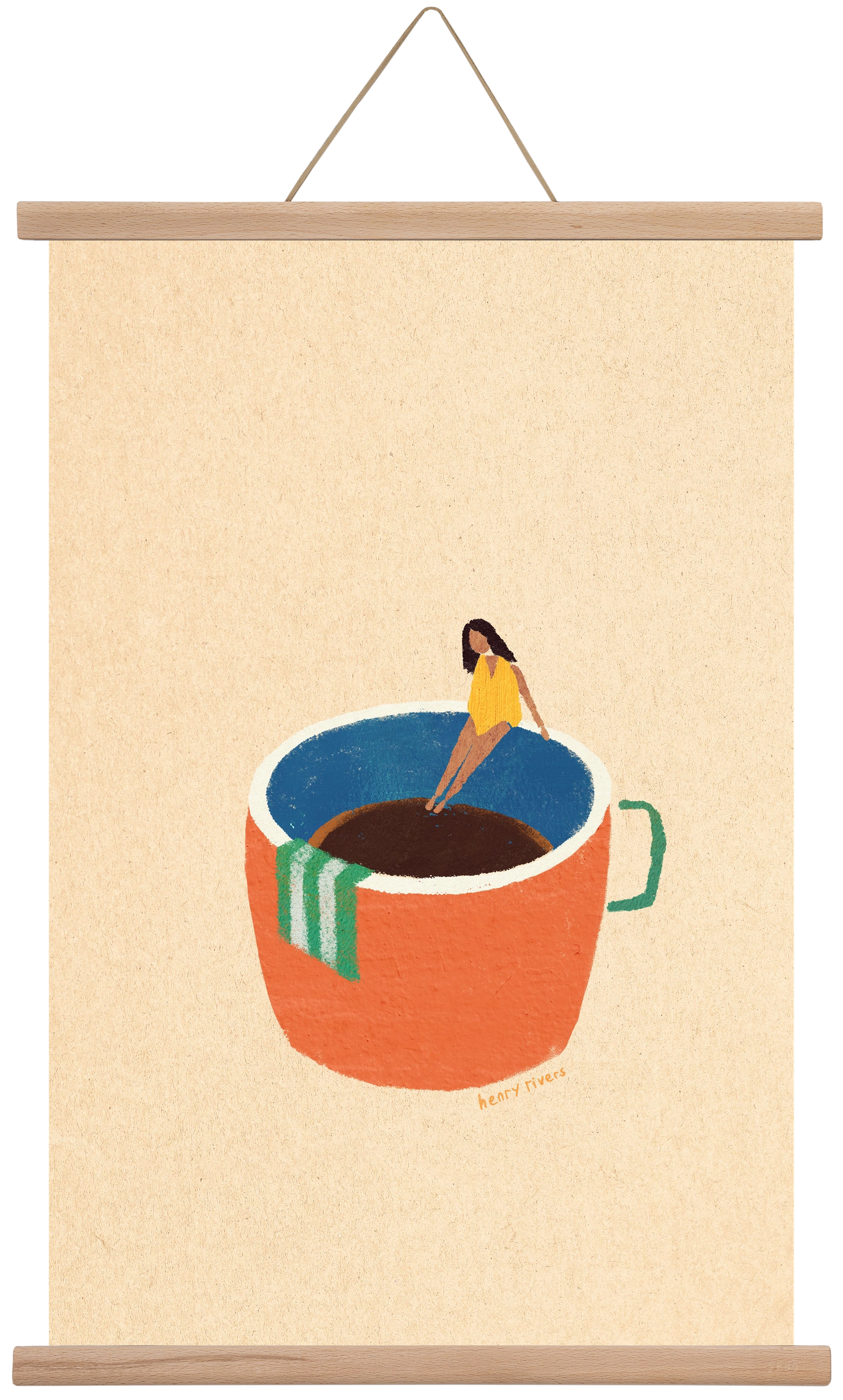 Espresso Dip, 40x60 cm (40x60 cm), Tölgy akasztó