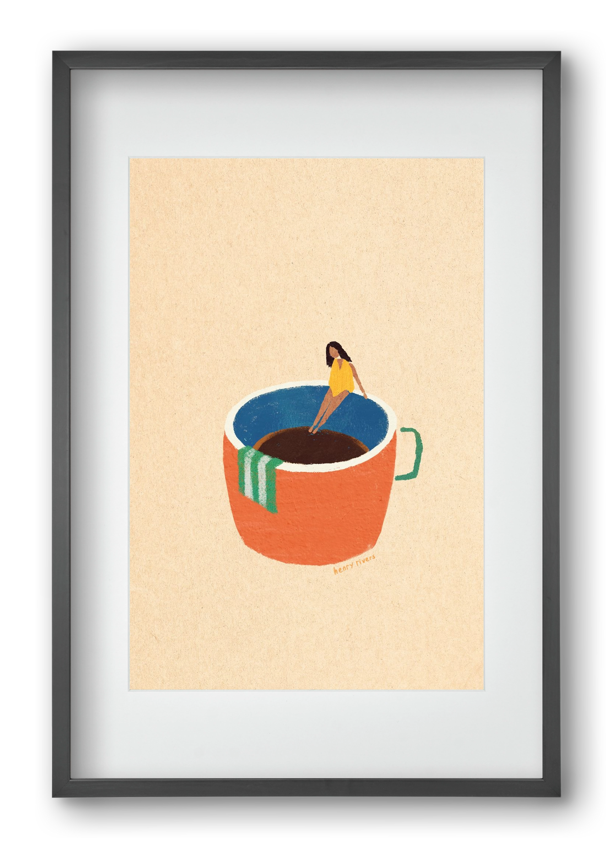 Espresso Dip, 40x60 cm (30x45 cm), Fekete keret, paszpartuval