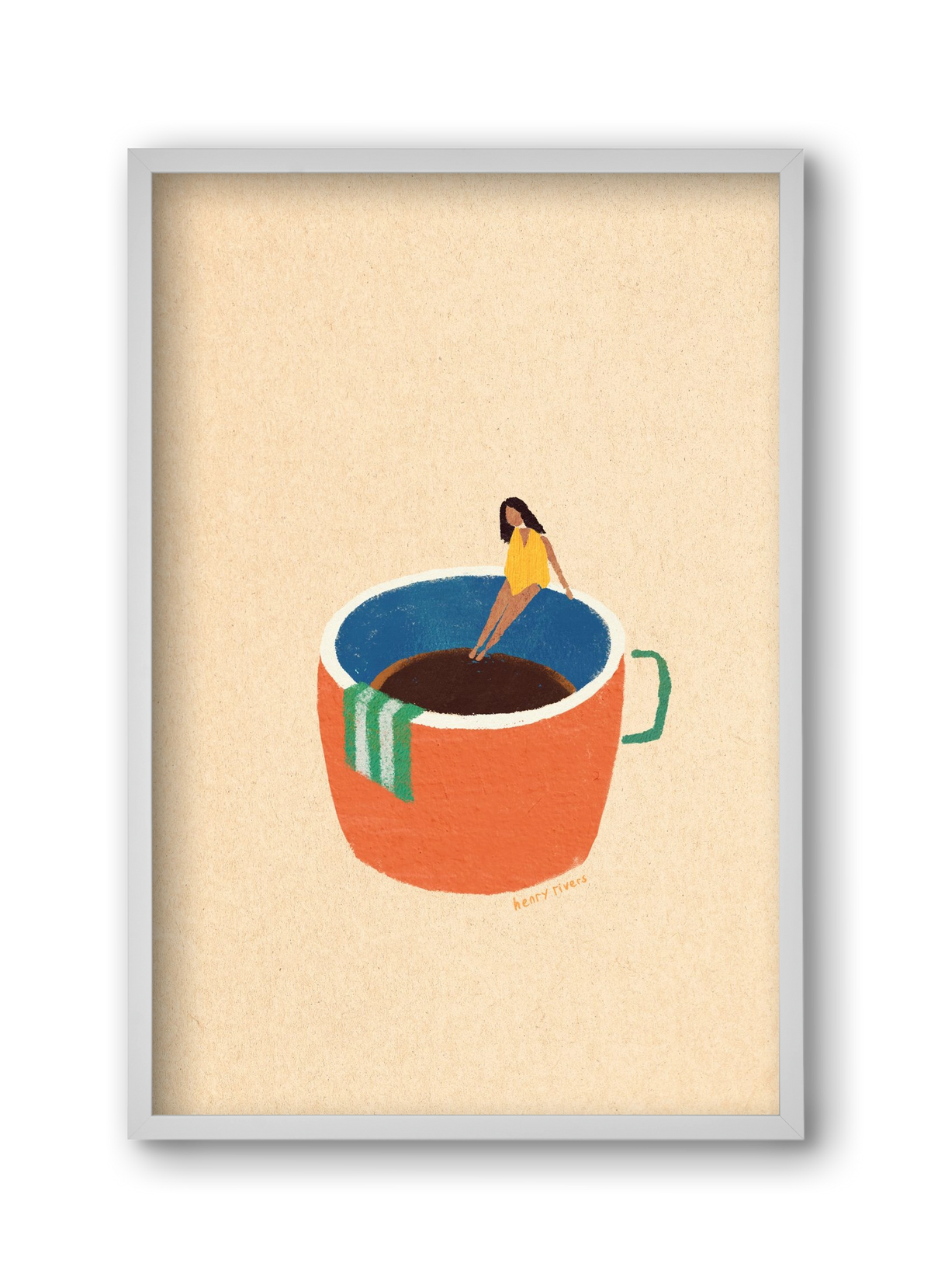 Espresso Dip, 30x45 cm (30x45 cm), Fehér keret