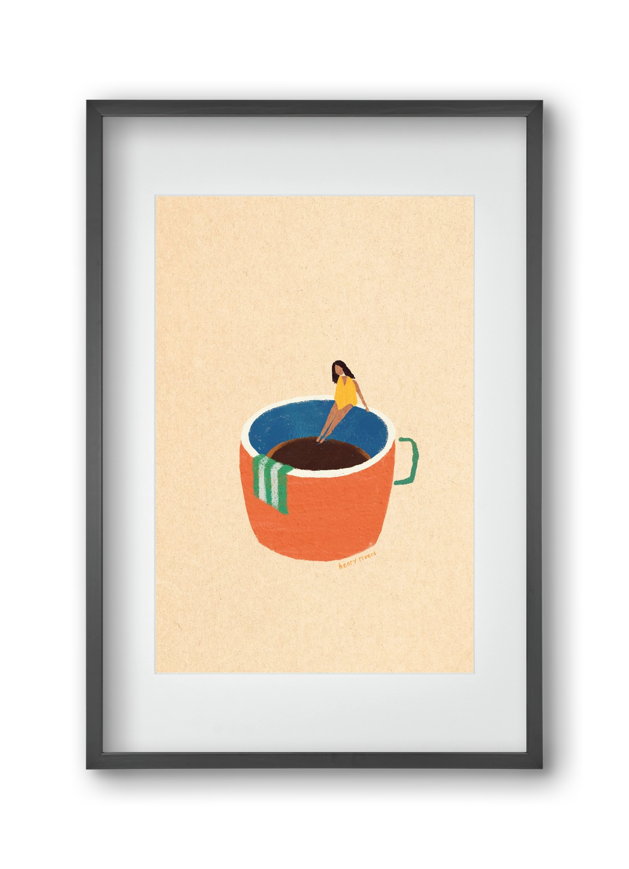 Espresso Dip, 30x45 cm (20x30 cm), Fekete keret, paszpartuval