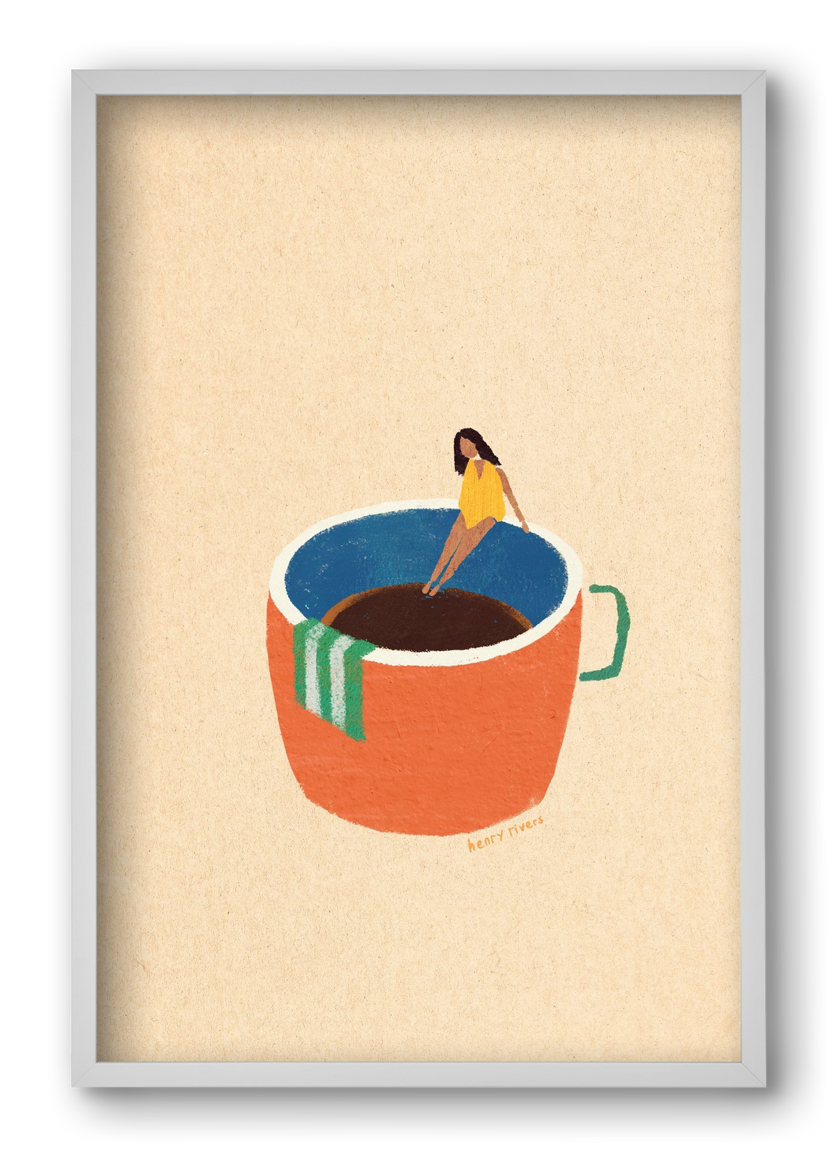 Espresso Dip, 40x60 cm (40x60 cm), Fehér keret