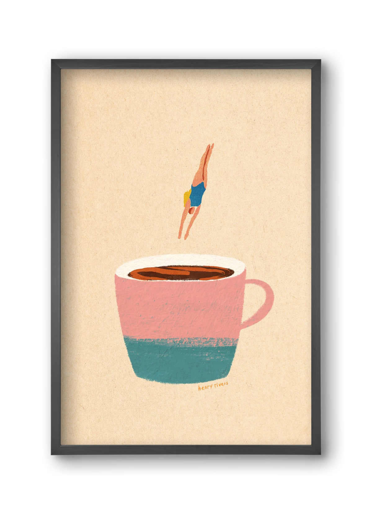 Hello Coffee, 30x45 cm (30x45 cm), Fekete keret