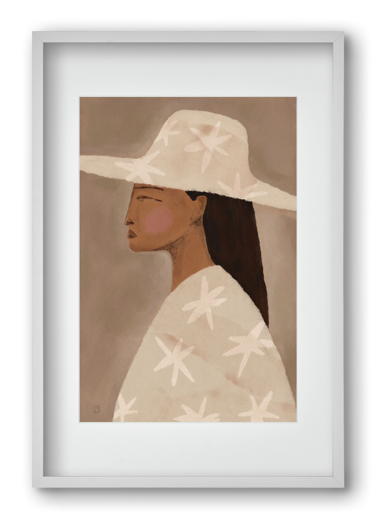 Blush, 40x60 cm (30x45 cm), Fehér keret, paszpartuval