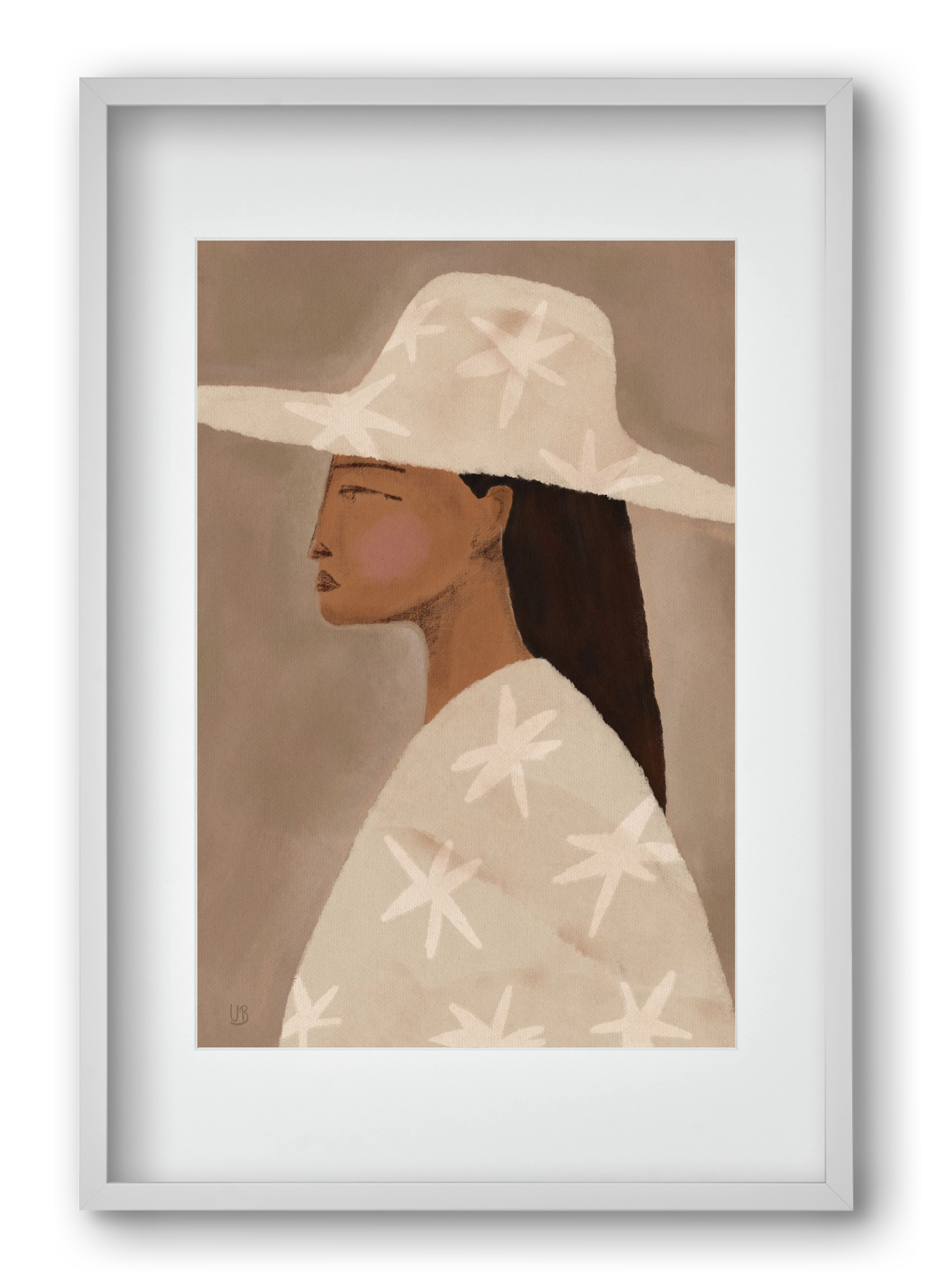 Blush, 40x60 cm (30x45 cm), Fehér keret, paszpartuval