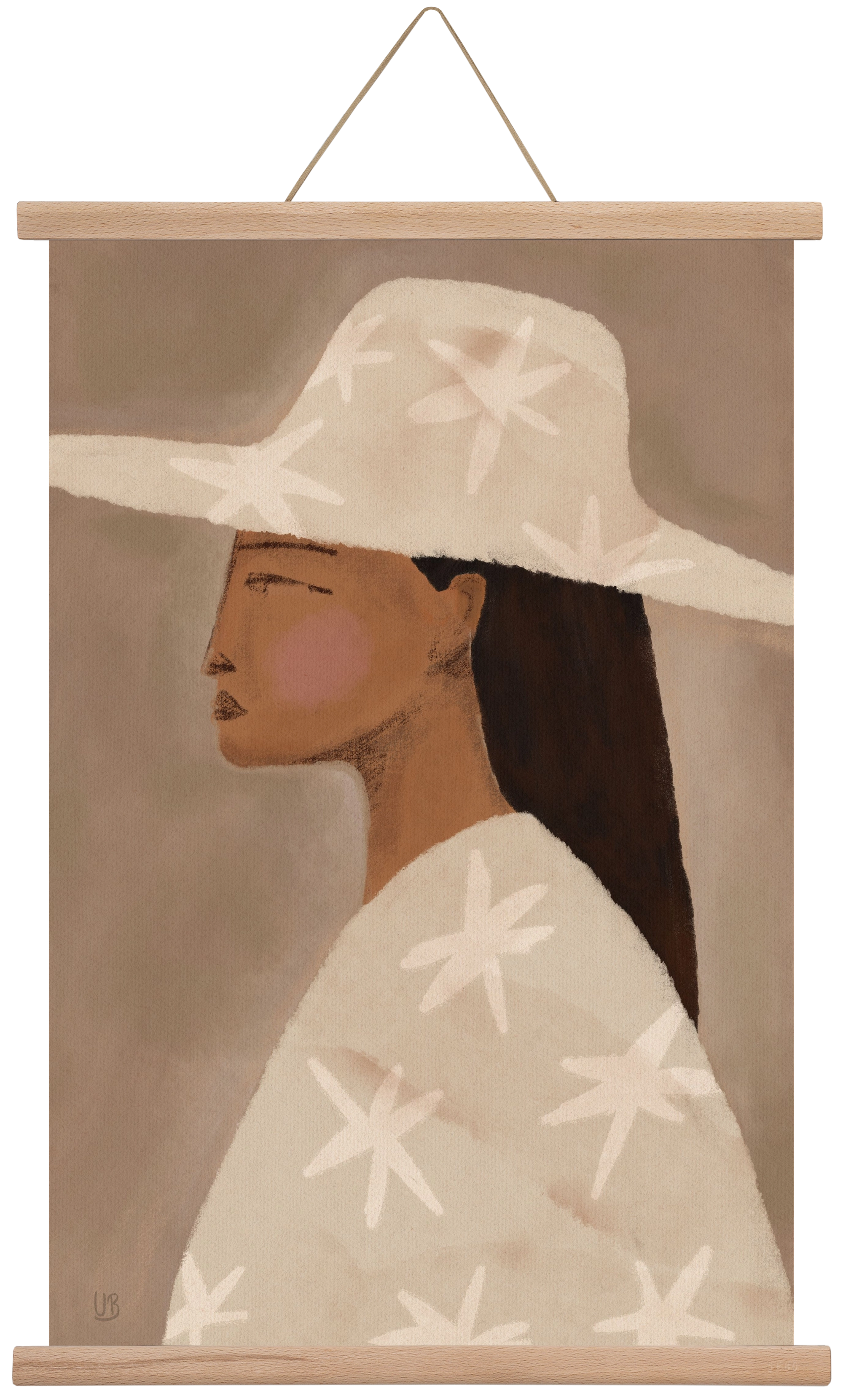 Blush, 40x60 cm (40x60 cm), Tölgy akasztó