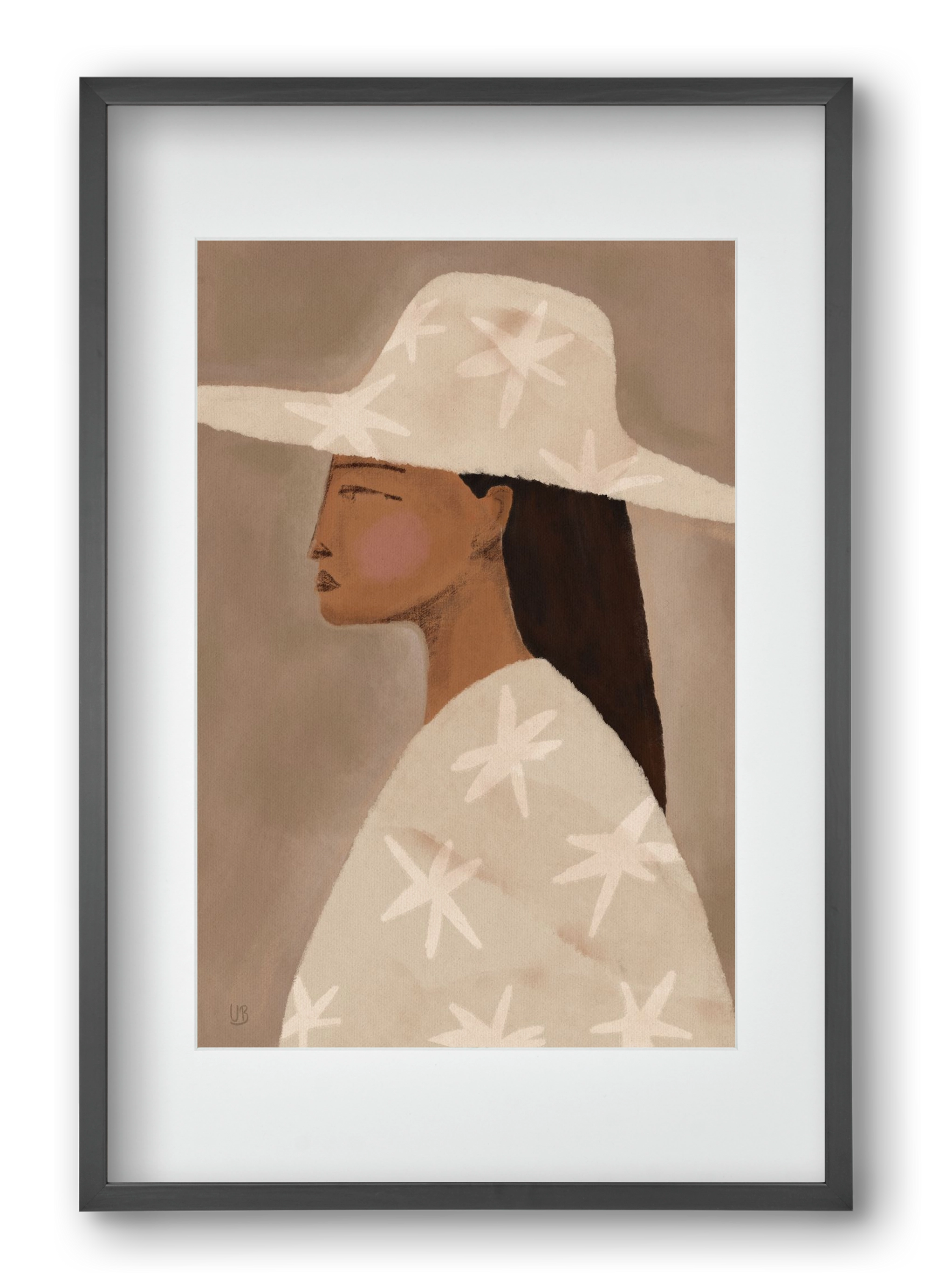 Blush, 40x60 cm (30x45 cm), Fekete keret, paszpartuval