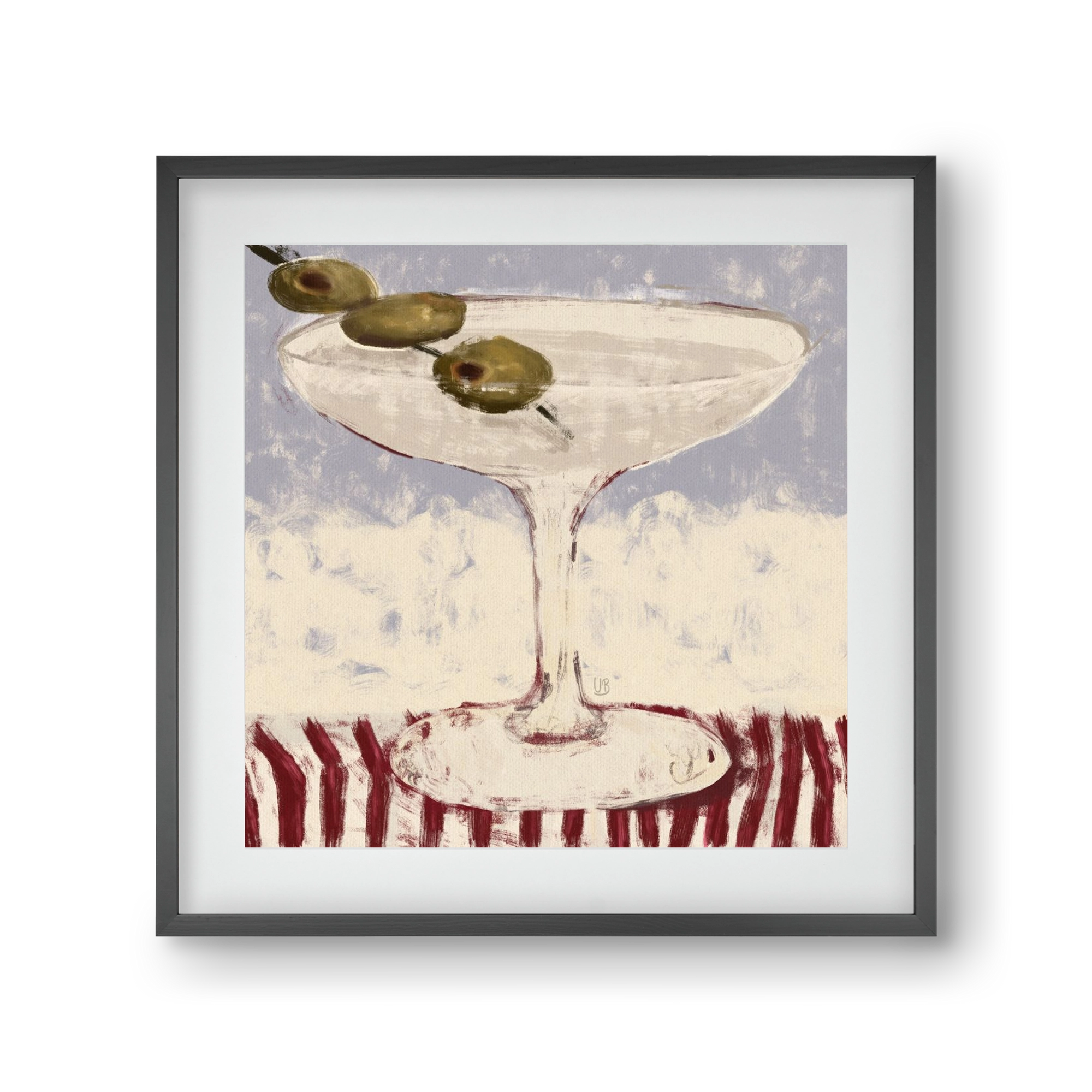 Martinied, 30x30 cm (20x20 cm), Fekete keret, paszpartuval