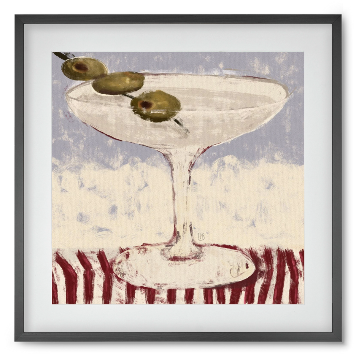 Martinied, 50x50 cm (40x40 cm), Fekete keret, paszpartuval