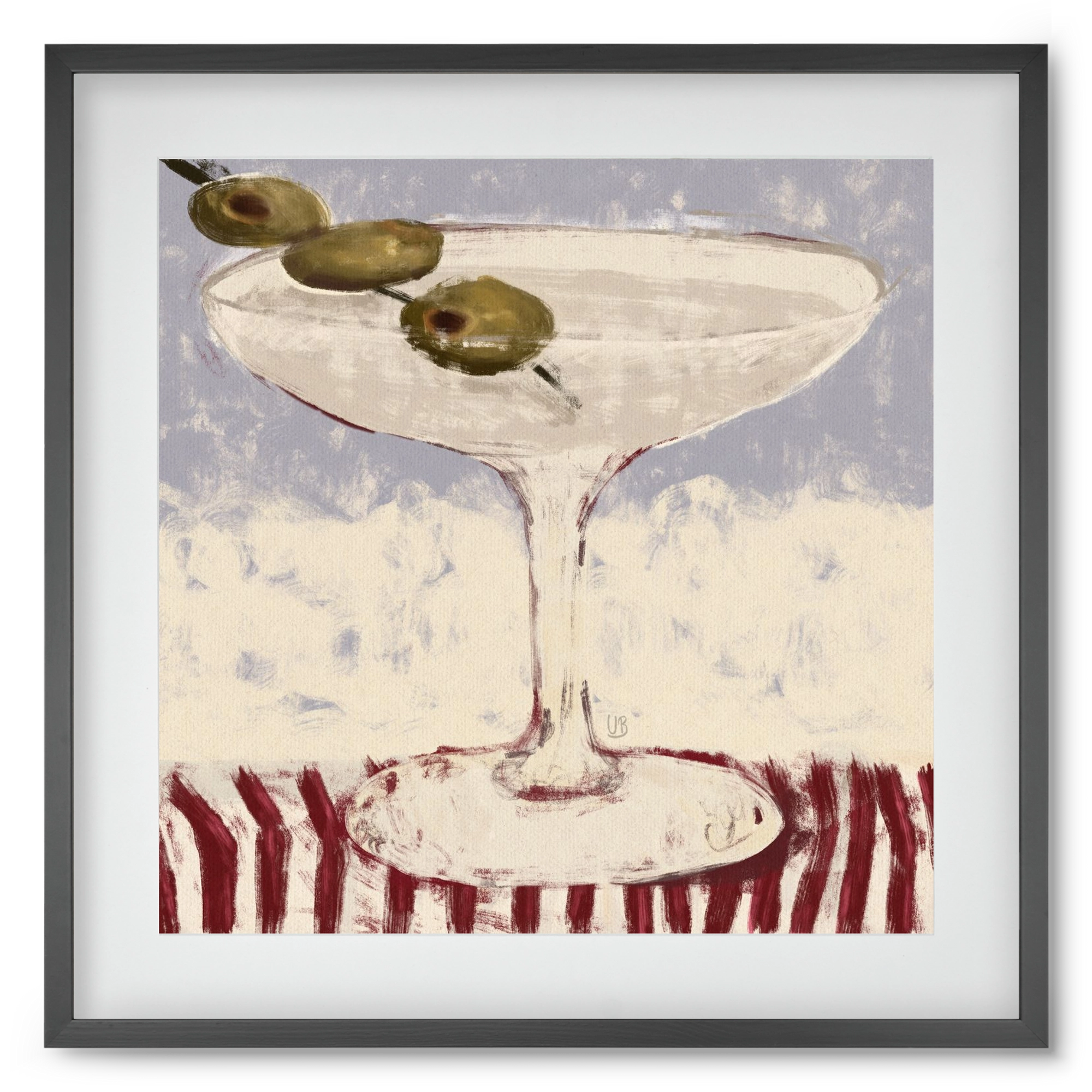 Martinied, 50x50 cm (40x40 cm), Fekete keret, paszpartuval