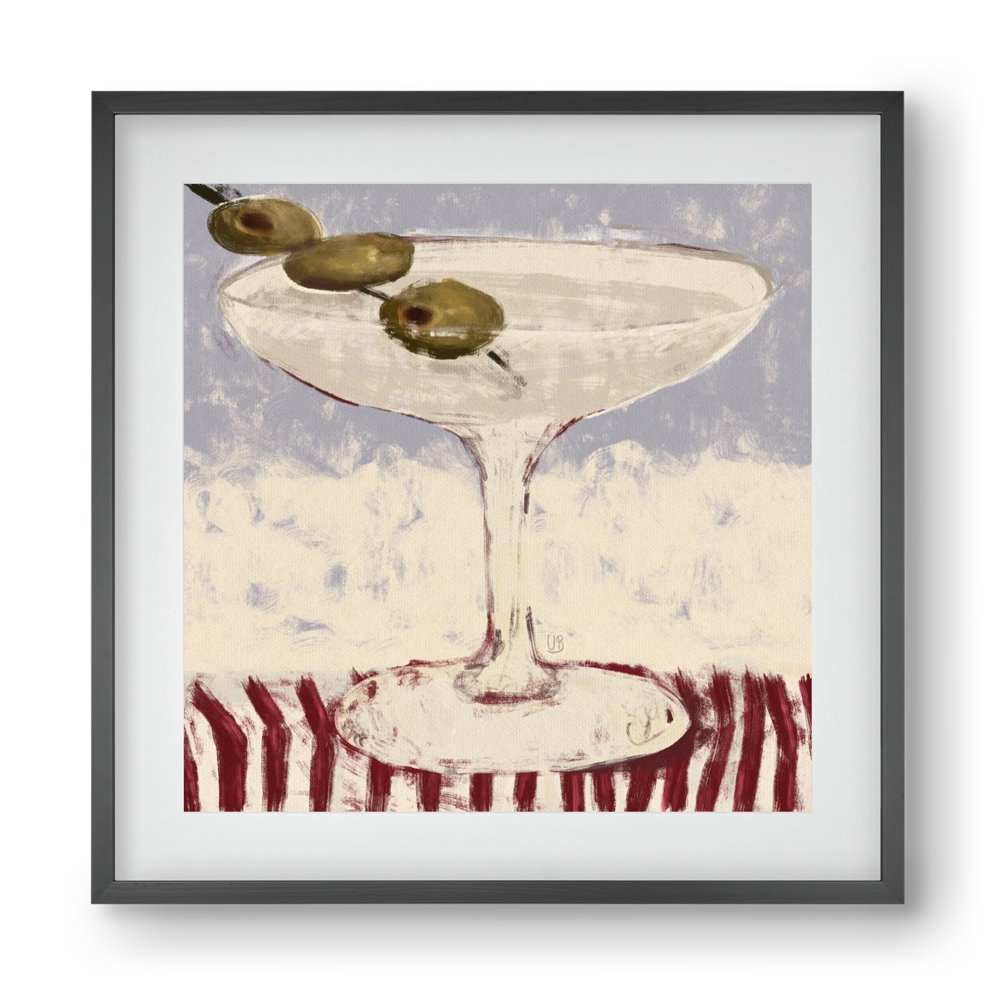 Martinied, 40x40 cm (30x30 cm), Fekete keret, paszpartuval