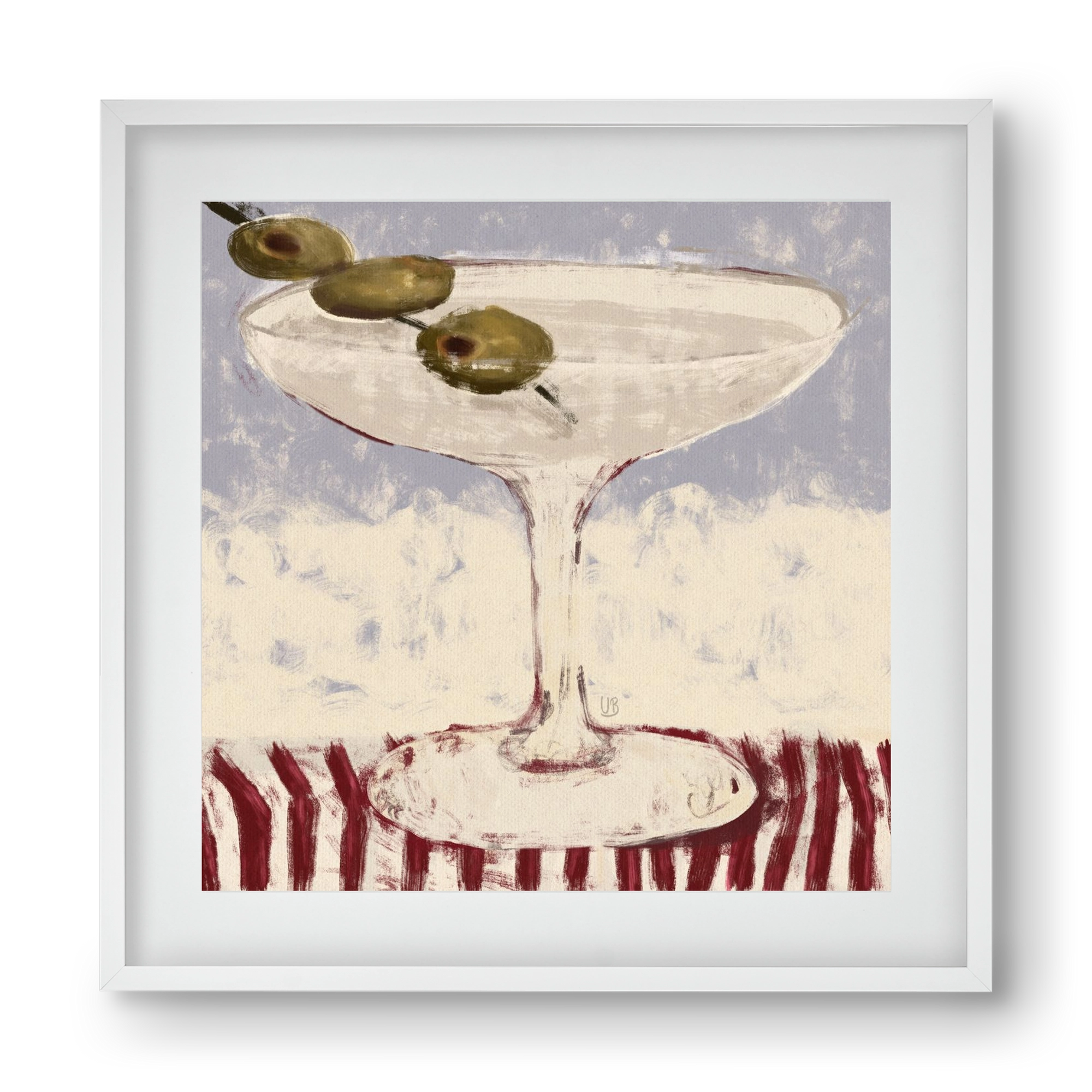 Martinied, 40x40 cm (30x30 cm), Fehér keret, paszpartuval