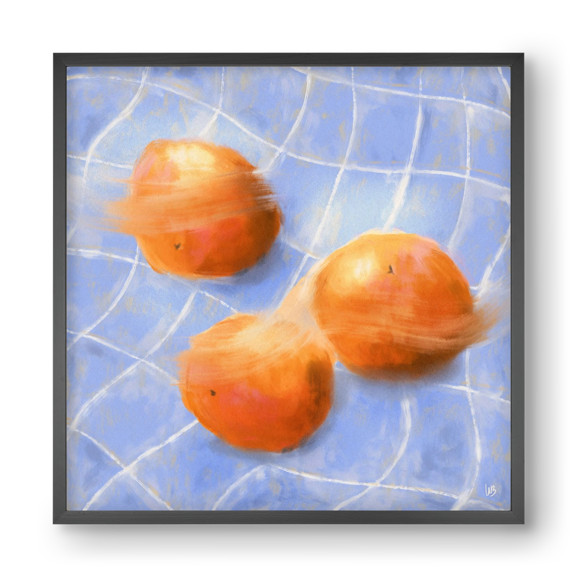 Orange Trio, 40x40 cm (40x40 cm), Fekete keret