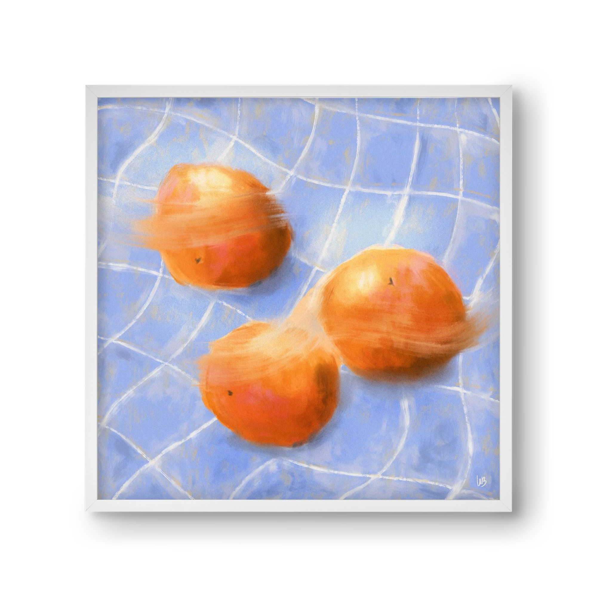 Orange Trio, 30x30 cm (30x30 cm), Fehér keret