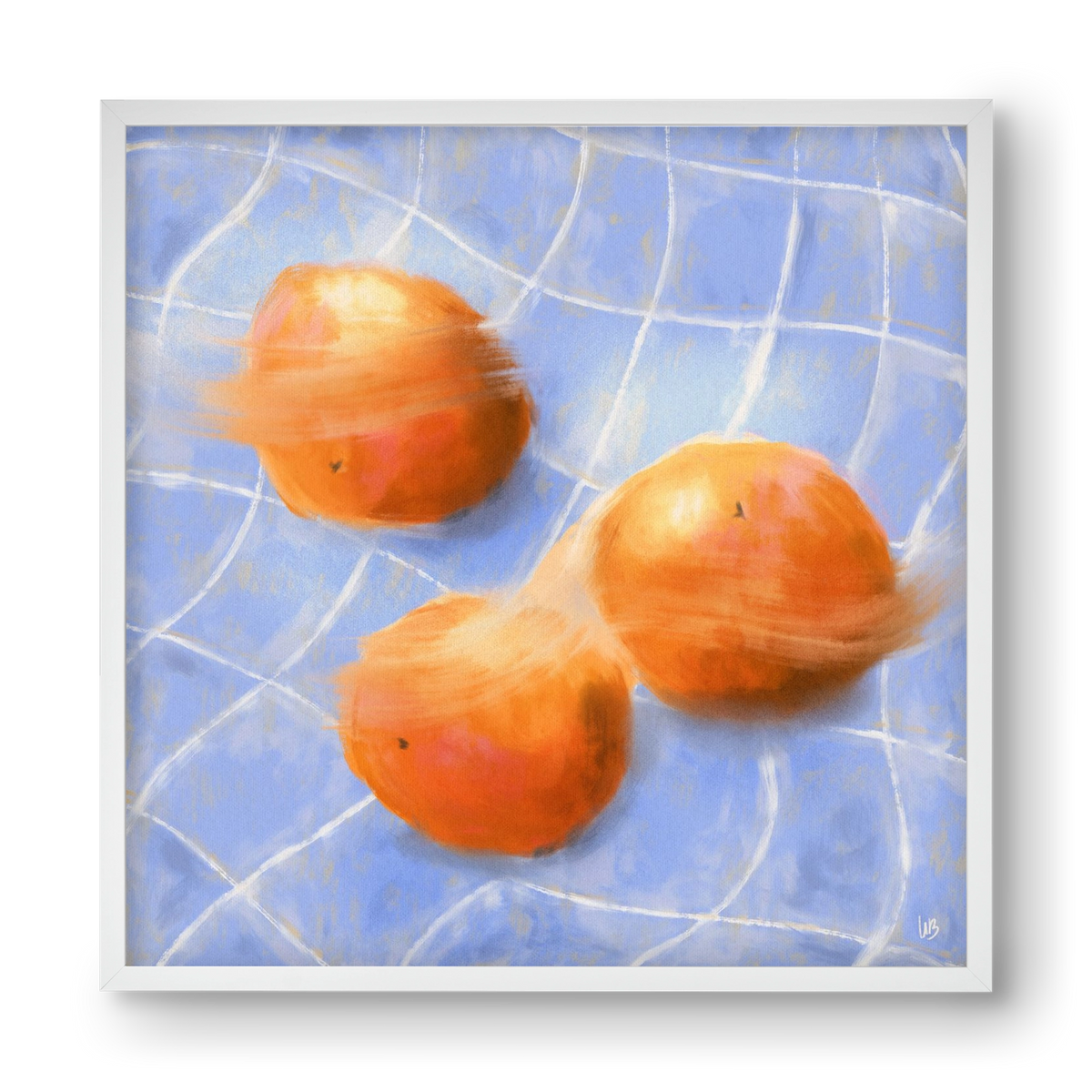 Orange Trio, 40x40 cm (40x40 cm), Fehér keret
