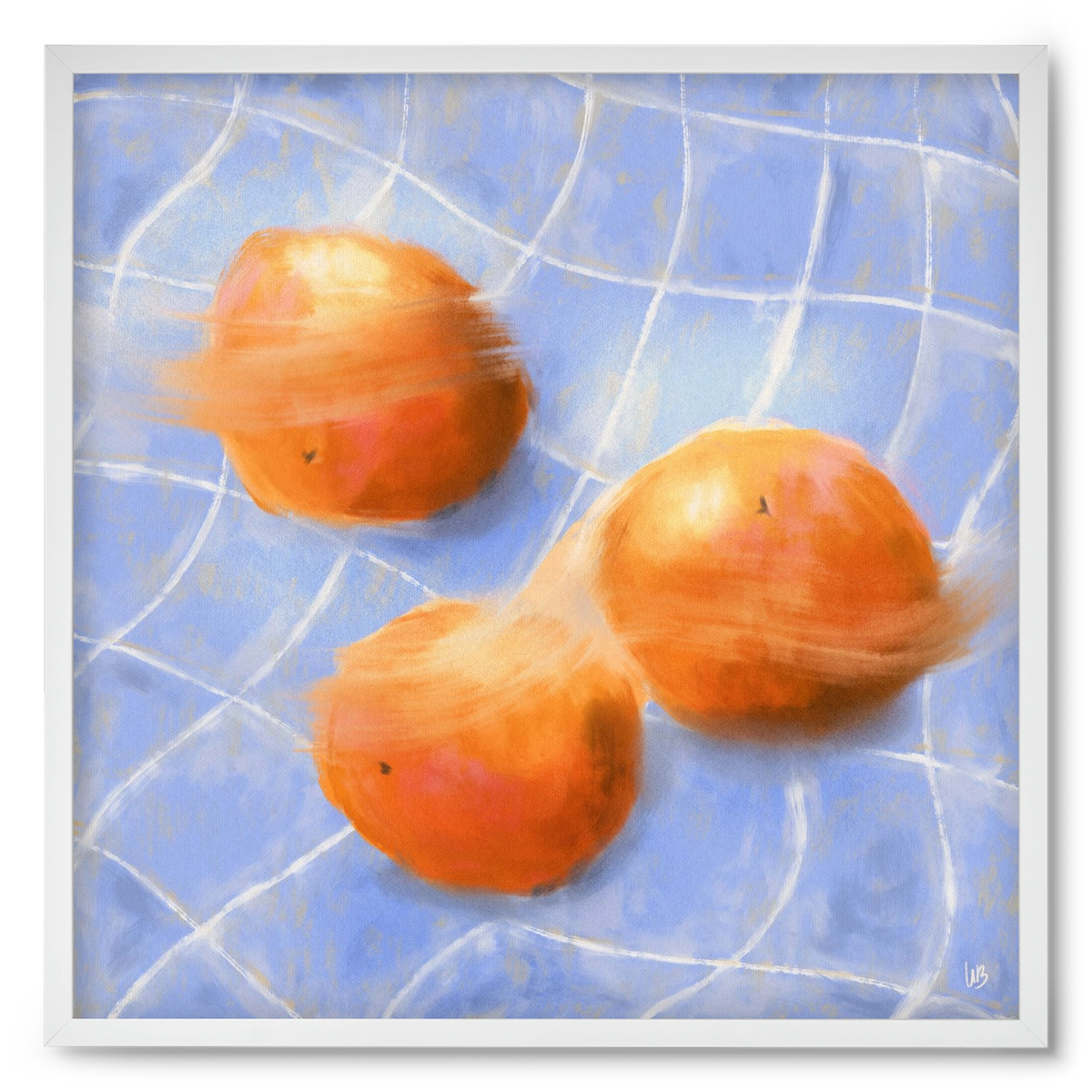 Orange Trio, 50x50 cm (50x50 cm), Fehér keret