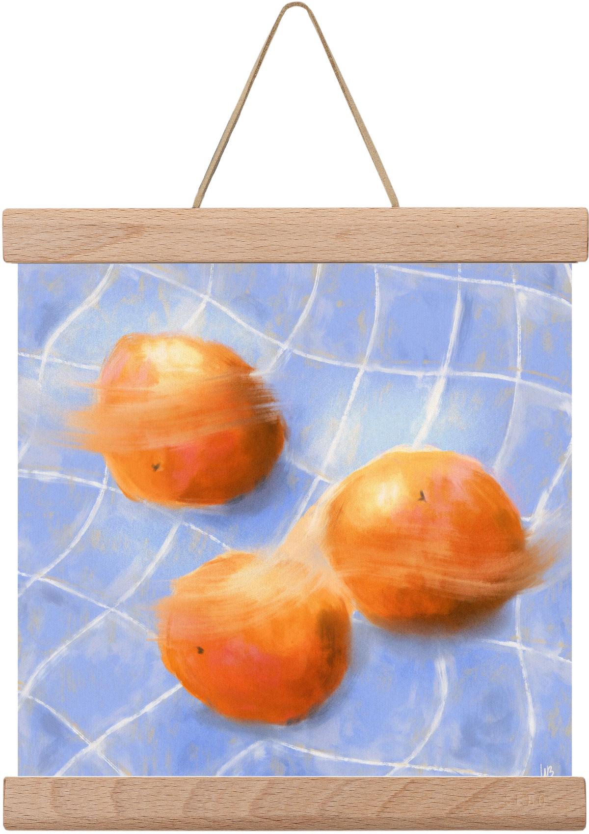 Orange Trio, 20x20 cm (20x20 cm), Tölgy akasztó