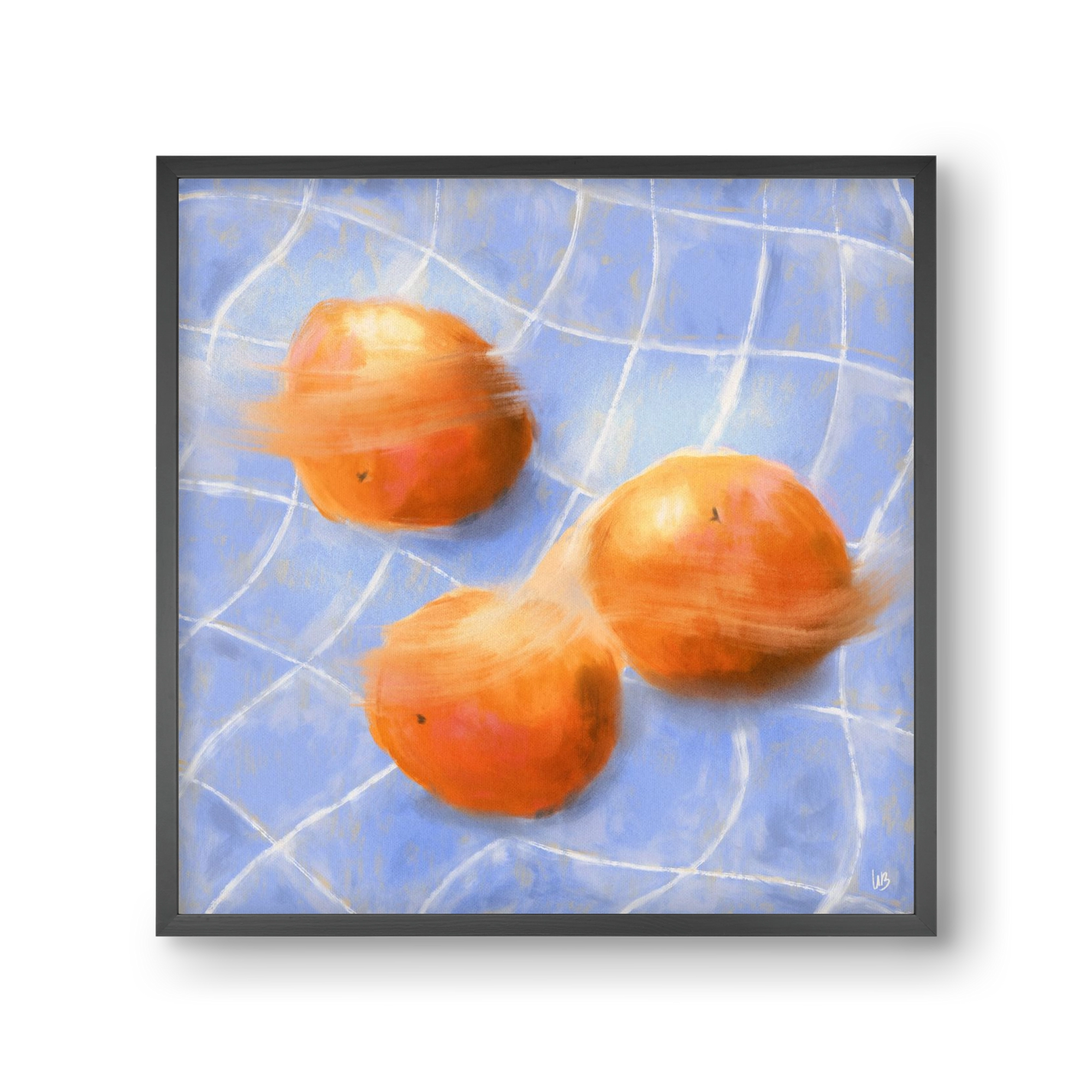 Orange Trio, 30x30 cm (30x30 cm), Fekete keret