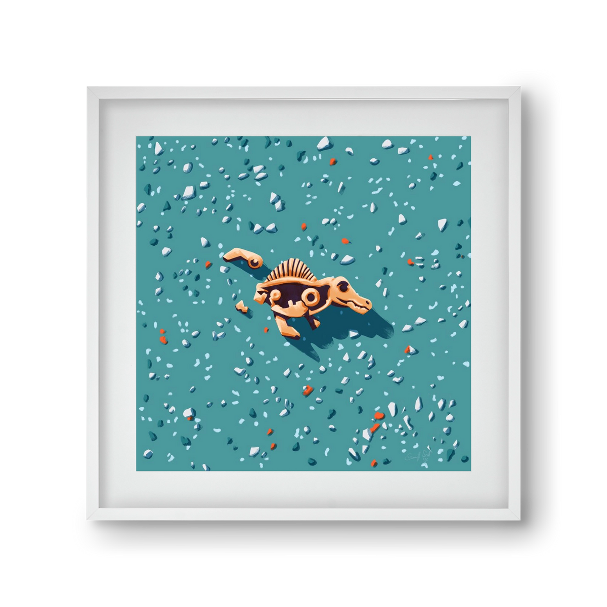 Lelet, 30x30 cm (20x20 cm), Fehér keret, paszpartuval