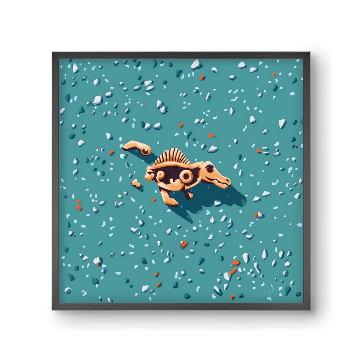 Lelet, 30x30 cm (30x30 cm), Fekete keret
