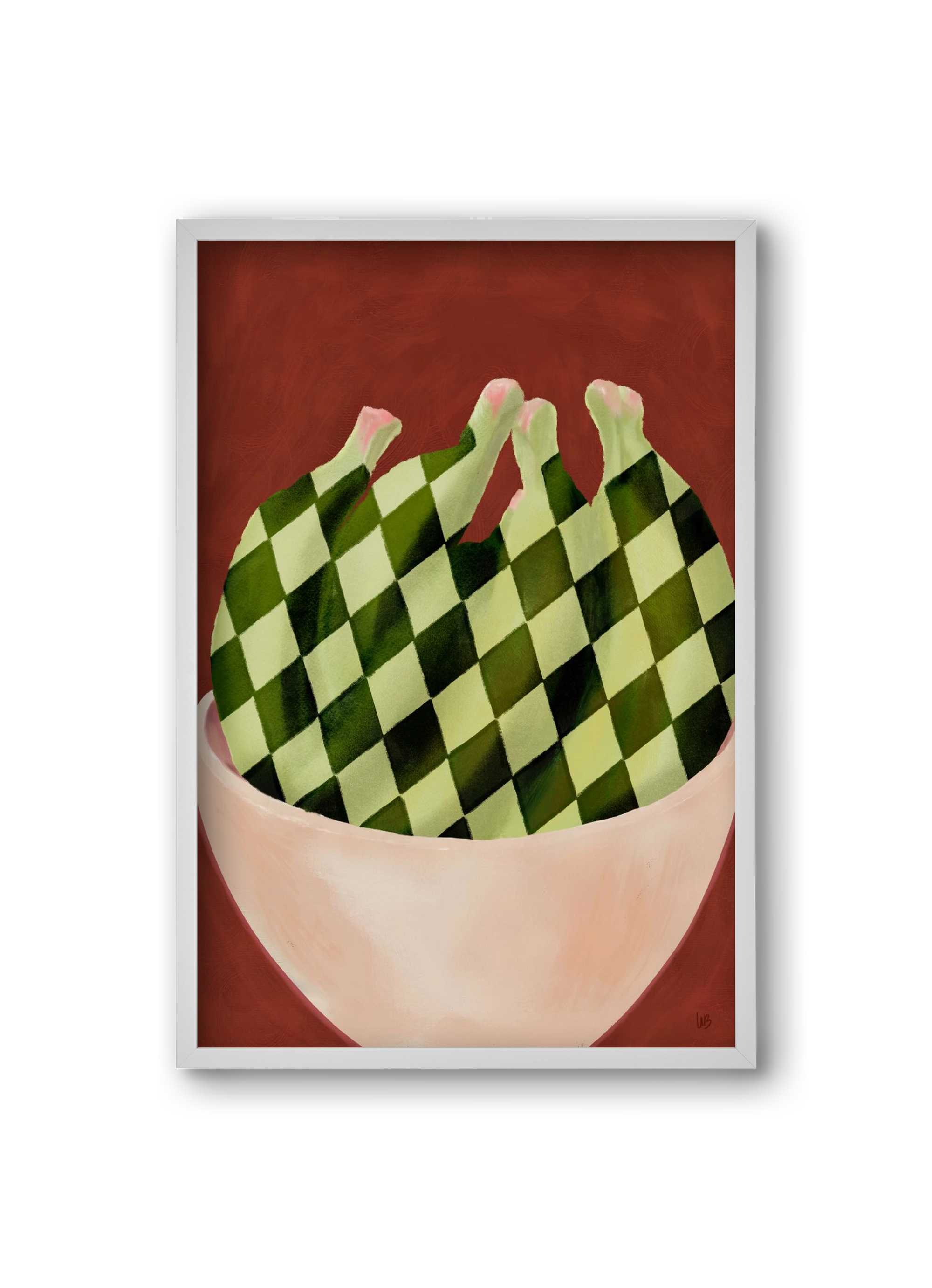 Harlequin Bananas, 20x30 cm (20x30 cm), Fehér keret