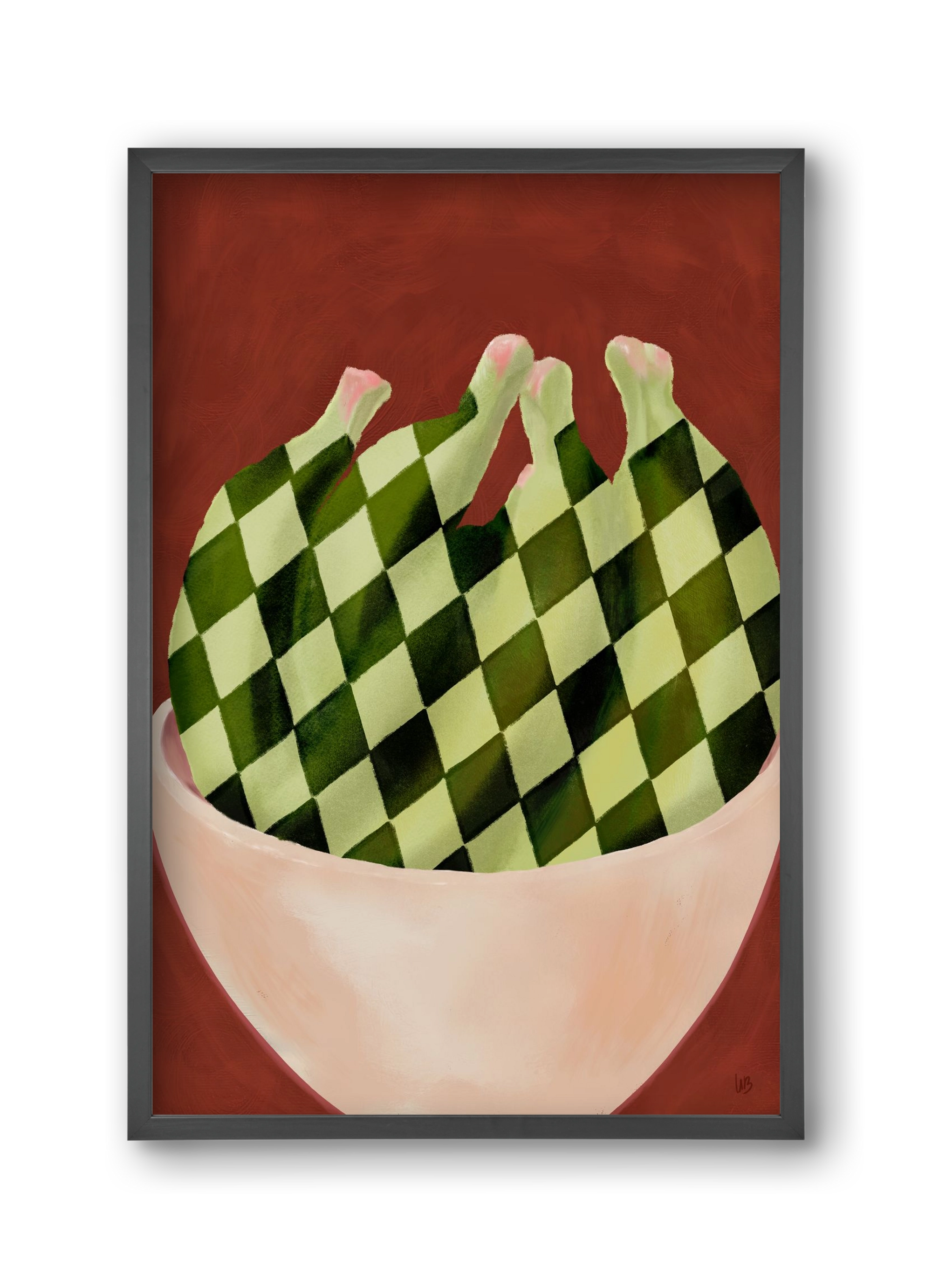 Harlequin Bananas, 30x45 cm (30x45 cm), Fekete keret