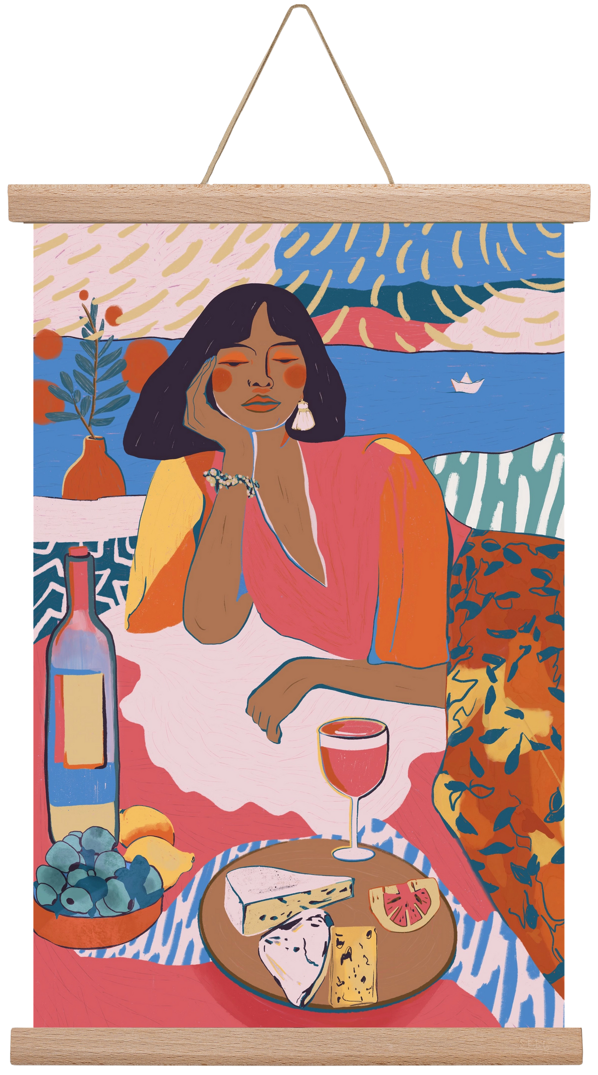 Daydreaming - Portugal I, 30x45 cm (30x45 cm), Tölgy akasztó