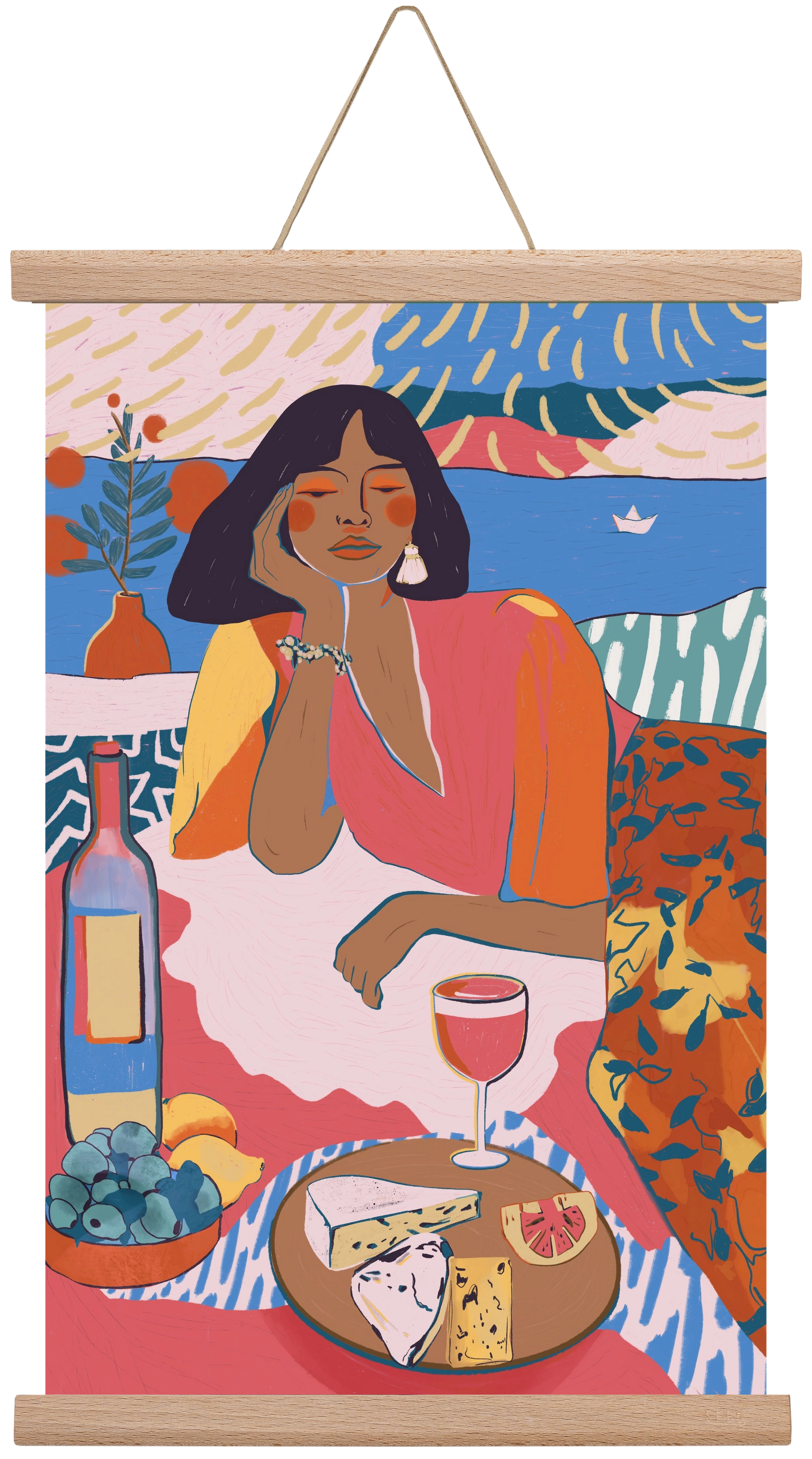 Daydreaming - Portugal I, 30x45 cm (30x45 cm), Tölgy akasztó
