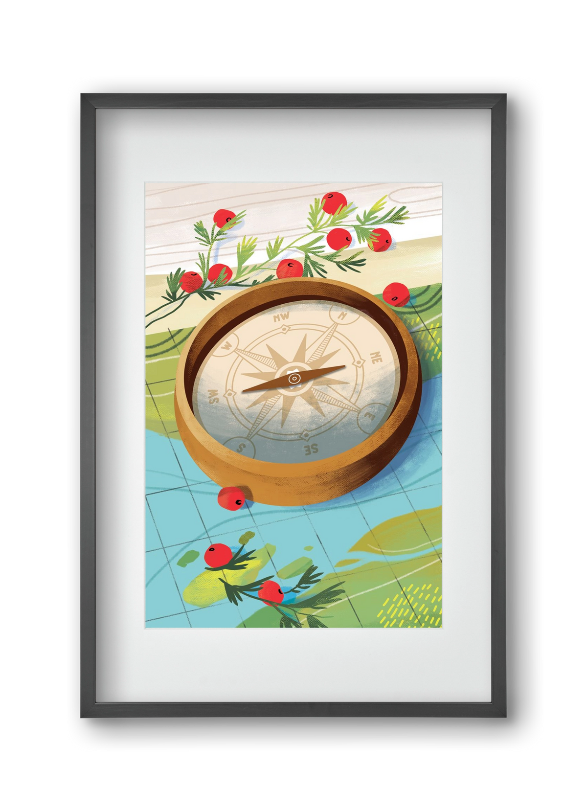 Exploration Time, 30x45 cm (20x30 cm), Fekete keret, paszpartuval