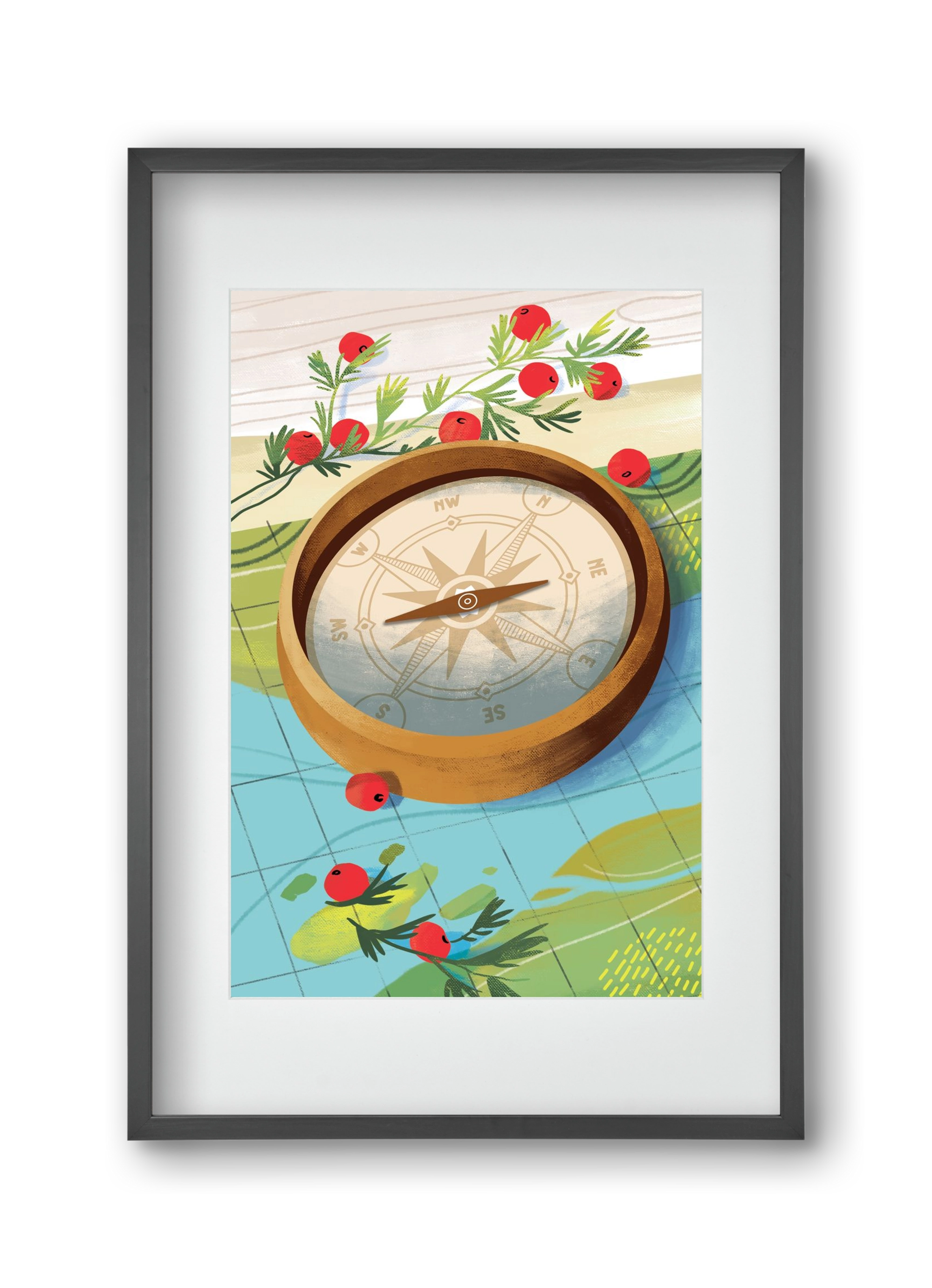 Exploration Time, 30x45 cm (20x30 cm), Fekete keret, paszpartuval